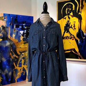 Label Of Graded Goods super soft rayon jean drawstring waistband tshirt dress